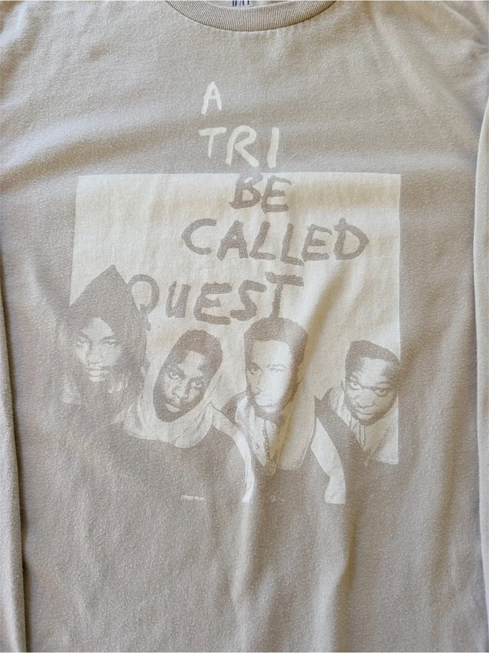 GAP Teen Neutral Beige Crewneck Tee with Subtle Logo